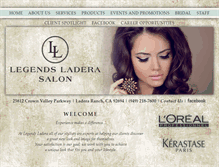 Tablet Screenshot of legendsladerasalon.com